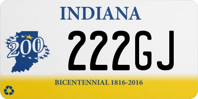 IN license plate 222GJ