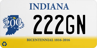 IN license plate 222GN