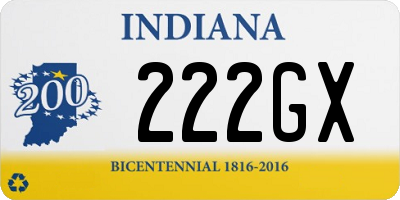 IN license plate 222GX