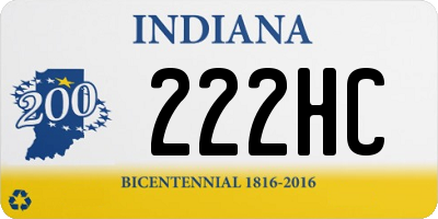 IN license plate 222HC