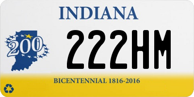 IN license plate 222HM