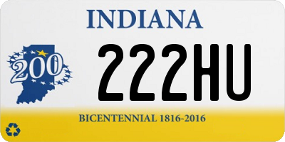 IN license plate 222HU