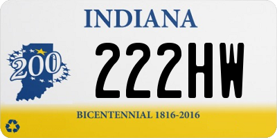 IN license plate 222HW