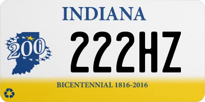 IN license plate 222HZ