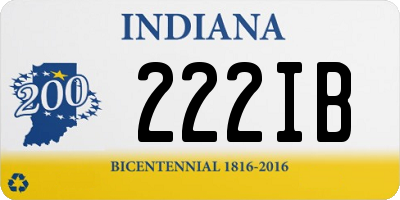 IN license plate 222IB