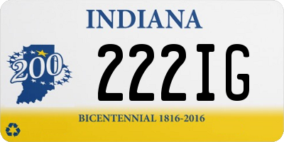 IN license plate 222IG