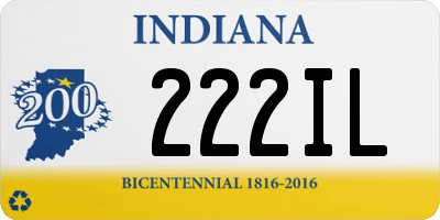 IN license plate 222IL