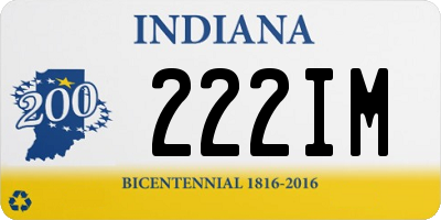 IN license plate 222IM