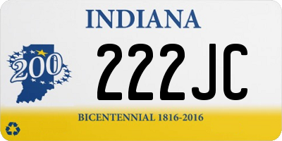 IN license plate 222JC