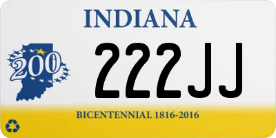 IN license plate 222JJ