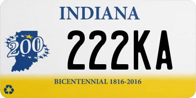 IN license plate 222KA