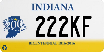 IN license plate 222KF