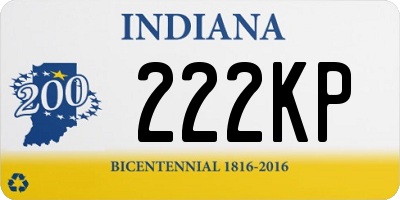 IN license plate 222KP