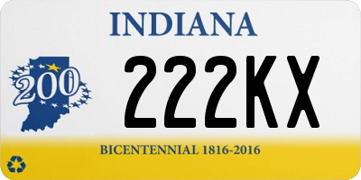 IN license plate 222KX