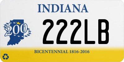 IN license plate 222LB