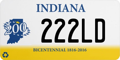 IN license plate 222LD