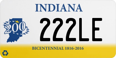 IN license plate 222LE