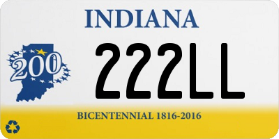 IN license plate 222LL