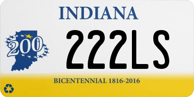 IN license plate 222LS