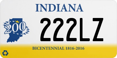 IN license plate 222LZ