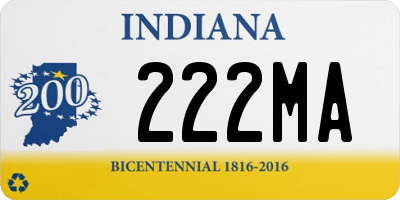 IN license plate 222MA