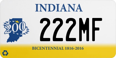 IN license plate 222MF