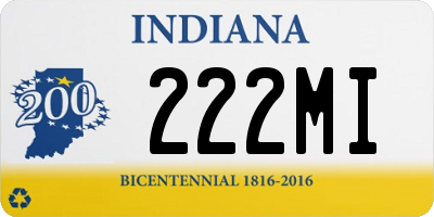 IN license plate 222MI