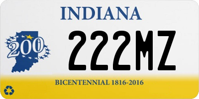 IN license plate 222MZ