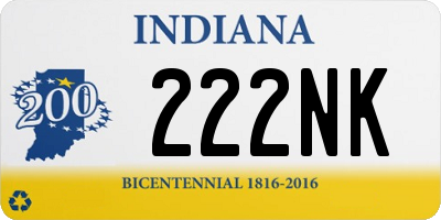 IN license plate 222NK