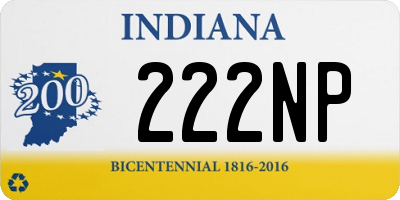 IN license plate 222NP