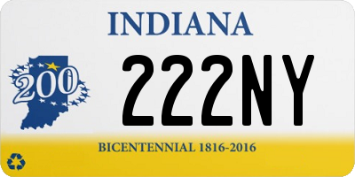 IN license plate 222NY