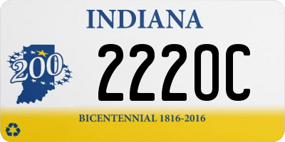 IN license plate 222OC