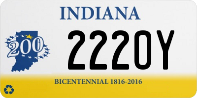 IN license plate 222OY