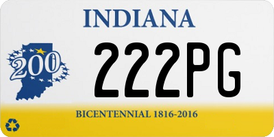 IN license plate 222PG