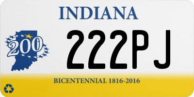 IN license plate 222PJ