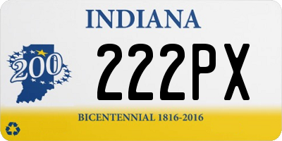 IN license plate 222PX