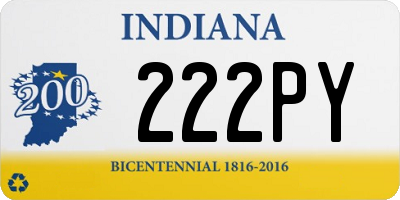 IN license plate 222PY