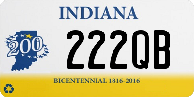 IN license plate 222QB