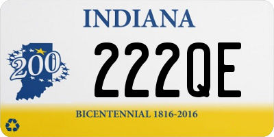 IN license plate 222QE