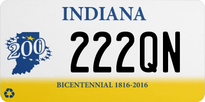 IN license plate 222QN