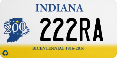 IN license plate 222RA