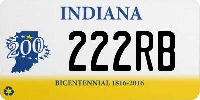 IN license plate 222RB