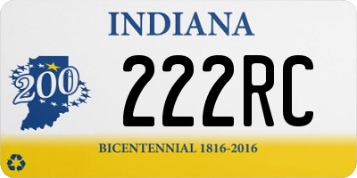 IN license plate 222RC