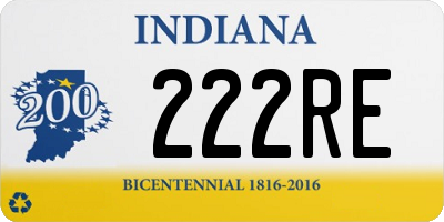 IN license plate 222RE