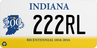 IN license plate 222RL