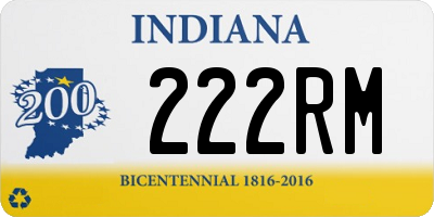 IN license plate 222RM