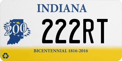 IN license plate 222RT