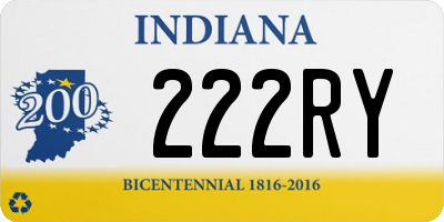 IN license plate 222RY