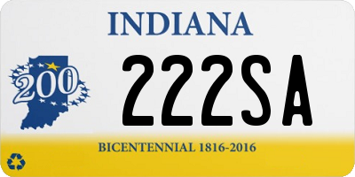 IN license plate 222SA