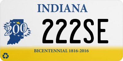 IN license plate 222SE